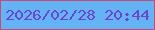 文字の大きさ：1、枠の色：c84b75、背景の色：64b4f5、文字の色：6b46cd 無料ブログパーツのブログ時計