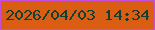 文字の大きさ：5、枠の色：c84eda、背景の色：d95d12、文字の色：133f33 無料ブログパーツのブログ時計