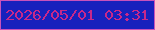 文字の大きさ：2、枠の色：c852bb、背景の色：1821bd、文字の色：c8288a 無料ブログパーツのブログ時計