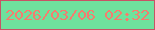 文字の大きさ：3、枠の色：c85365、背景の色：6fe19d、文字の色：f67c6e 無料ブログパーツのブログ時計