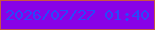 文字の大きさ：2、枠の色：c85545、背景の色：8802e7、文字の色：274af9 無料ブログパーツのブログ時計
