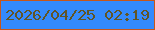 文字の大きさ：3、枠の色：c8561a、背景の色：348afd、文字の色：615525 無料ブログパーツのブログ時計