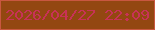 文字の大きさ：1、枠の色：c85740、背景の色：934711、文字の色：c73256 無料ブログパーツのブログ時計