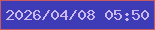 文字の大きさ：5、枠の色：c85a62、背景の色：3d3bb5、文字の色：ccb8ee 無料ブログパーツのブログ時計