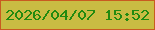 文字の大きさ：4、枠の色：c85b20、背景の色：c9bc43、文字の色：228a10 無料ブログパーツのブログ時計