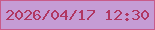 文字の大きさ：3、枠の色：c85b8a、背景の色：c59cd5、文字の色：b03662 無料ブログパーツのブログ時計