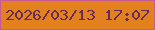 文字の大きさ：5、枠の色：c85b93、背景の色：e2811e、文字の色：672b59 無料ブログパーツのブログ時計