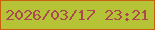 文字の大きさ：4、枠の色：c8600d、背景の色：b6c336、文字の色：ab4951 無料ブログパーツのブログ時計