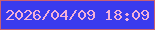 文字の大きさ：2、枠の色：c86072、背景の色：3a3bed、文字の色：f2b0d9 無料ブログパーツのブログ時計