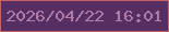 文字の大きさ：2、枠の色：c86162、背景の色：562e62、文字の色：af7da9 無料ブログパーツのブログ時計