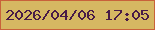 文字の大きさ：4、枠の色：c8623a、背景の色：d6b862、文字の色：481b47 無料ブログパーツのブログ時計