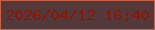 文字の大きさ：4、枠の色：c86245、背景の色：54393b、文字の色：8e1308 無料ブログパーツのブログ時計