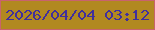 文字の大きさ：4、枠の色：c8636d、背景の色：b18920、文字の色：402f9d 無料ブログパーツのブログ時計