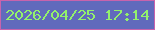文字の大きさ：3、枠の色：c863ac、背景の色：616abc、文字の色：93f16c 無料ブログパーツのブログ時計