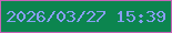 文字の大きさ：1、枠の色：c863b8、背景の色：0c854f、文字の色：899ef3 無料ブログパーツのブログ時計