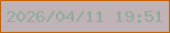 文字の大きさ：2、枠の色：c86403、背景の色：c0b3b8、文字の色：90ac99 無料ブログパーツのブログ時計