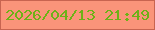 文字の大きさ：2、枠の色：c86450、背景の色：fa947a、文字の色：6db216 無料ブログパーツのブログ時計