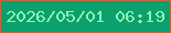 文字の大きさ：2、枠の色：c86640、背景の色：0ba06d、文字の色：8ef4af 無料ブログパーツのブログ時計