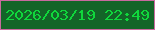 文字の大きさ：1、枠の色：c86a9f、背景の色：136528、文字の色：10d73c 無料ブログパーツのブログ時計