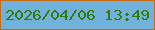文字の大きさ：5、枠の色：c86b11、背景の色：70b2da、文字の色：36770f 無料ブログパーツのブログ時計