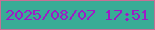 文字の大きさ：1、枠の色：c86f95、背景の色：39ac96、文字の色：9e1ac6 無料ブログパーツのブログ時計