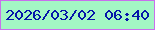 文字の大きさ：2、枠の色：c870ec、背景の色：a3f7c4、文字の色：0515a9 無料ブログパーツのブログ時計