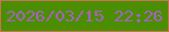 文字の大きさ：1、枠の色：c87259、背景の色：4c8e01、文字の色：a861c0 無料ブログパーツのブログ時計