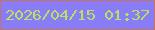 文字の大きさ：3、枠の色：c87263、背景の色：887df7、文字の色：bae25f 無料ブログパーツのブログ時計