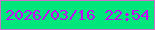 文字の大きさ：2、枠の色：c873ca、背景の色：01e67a、文字の色：c605fb 無料ブログパーツのブログ時計