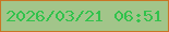 文字の大きさ：5、枠の色：c87525、背景の色：a2c58a、文字の色：31c24c 無料ブログパーツのブログ時計