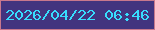 文字の大きさ：1、枠の色：c8788d、背景の色：42347f、文字の色：37ddfe 無料ブログパーツのブログ時計