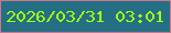 文字の大きさ：1、枠の色：c87891、背景の色：256f84、文字の色：a0fe12 無料ブログパーツのブログ時計