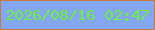 文字の大きさ：5、枠の色：c8793e、背景の色：84a7f4、文字の色：6bf145 無料ブログパーツのブログ時計