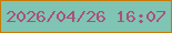 文字の大きさ：2、枠の色：c87a00、背景の色：80c4b3、文字の色：a9517a 無料ブログパーツのブログ時計
