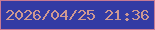 文字の大きさ：5、枠の色：c87a94、背景の色：343ba4、文字の色：ce9892 無料ブログパーツのブログ時計