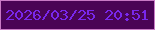 文字の大きさ：5、枠の色：c87ac5、背景の色：4a0455、文字の色：7927ec 無料ブログパーツのブログ時計
