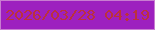 文字の大きさ：2、枠の色：c87dd1、背景の色：9d20bf、文字の色：bb313e 無料ブログパーツのブログ時計