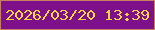 文字の大きさ：2、枠の色：c88063、背景の色：7e1189、文字の色：fbd53d 無料ブログパーツのブログ時計