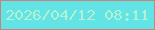 文字の大きさ：4、枠の色：c8837d、背景の色：62e3e5、文字の色：b2f1d2 無料ブログパーツのブログ時計