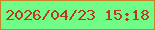文字の大きさ：5、枠の色：c8842c、背景の色：70fc87、文字の色：b73a25 無料ブログパーツのブログ時計