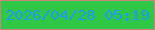 文字の大きさ：4、枠の色：c8857f、背景の色：30c747、文字の色：1b9def 無料ブログパーツのブログ時計