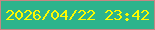 文字の大きさ：3、枠の色：c88583、背景の色：2db48c、文字の色：fdfb00 無料ブログパーツのブログ時計