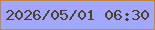 文字の大きさ：3、枠の色：c88635、背景の色：a3a7ff、文字の色：4d4124 無料ブログパーツのブログ時計