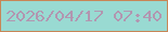 文字の大きさ：1、枠の色：c88656、背景の色：99dad2、文字の色：b296b0 無料ブログパーツのブログ時計