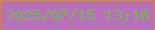 文字の大きさ：4、枠の色：c8865f、背景の色：b870ba、文字の色：6bbe44 無料ブログパーツのブログ時計