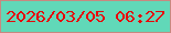 文字の大きさ：4、枠の色：c88980、背景の色：61d8b8、文字の色：e70509 無料ブログパーツのブログ時計