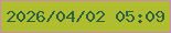 文字の大きさ：5、枠の色：c88abe、背景の色：b0bd2f、文字の色：2c6143 無料ブログパーツのブログ時計