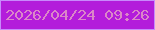 文字の大きさ：3、枠の色：c88afc、背景の色：b31ddb、文字の色：db86c8 無料ブログパーツのブログ時計