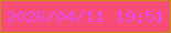 文字の大きさ：2、枠の色：c88d13、背景の色：f74c73、文字の色：e44cee 無料ブログパーツのブログ時計