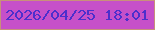 文字の大きさ：5、枠の色：c8907a、背景の色：c650c9、文字の色：4c2fcc 無料ブログパーツのブログ時計